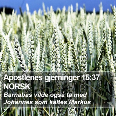 Apostlenes gjerninger 15:37 NORSK Bible Verse Image