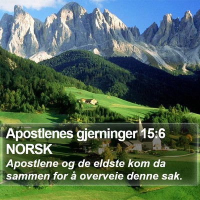 Apostlenes gjerninger 15:6 NORSK Bible Verse Image