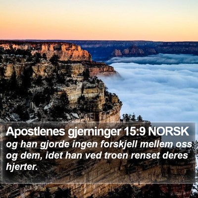 Apostlenes gjerninger 15:9 NORSK Bible Verse Image