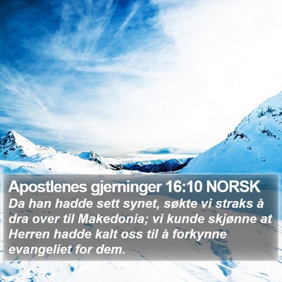 Apostlenes gjerninger 16:10 NORSK Bible Verse Image