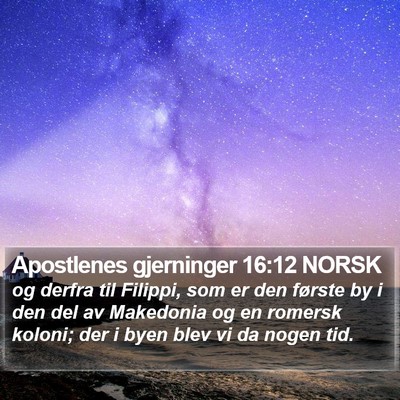 Apostlenes gjerninger 16:12 NORSK Bible Verse Image