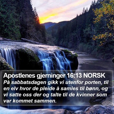 Apostlenes gjerninger 16:13 NORSK Bible Verse Image