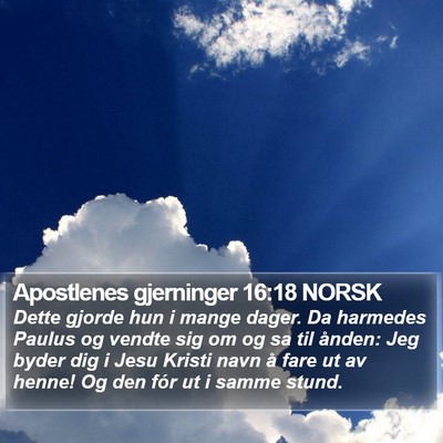 Apostlenes gjerninger 16:18 NORSK Bible Verse Image