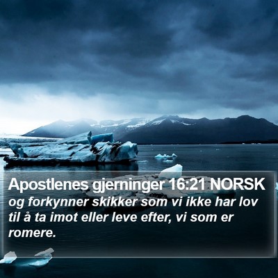Apostlenes gjerninger 16:21 NORSK Bible Verse Image