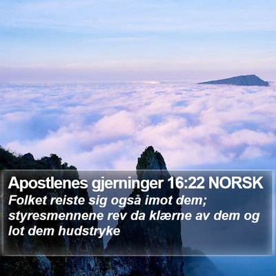 Apostlenes gjerninger 16:22 NORSK Bible Verse Image
