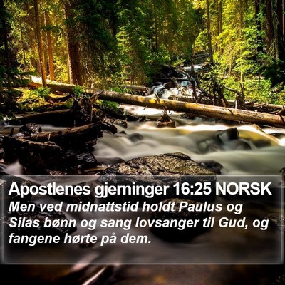 Apostlenes gjerninger 16:25 NORSK Bible Verse Image