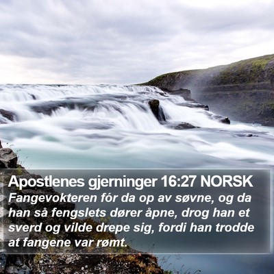 Apostlenes gjerninger 16:27 NORSK Bible Verse Image