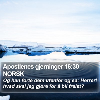 Apostlenes gjerninger 16:30 NORSK Bible Verse Image