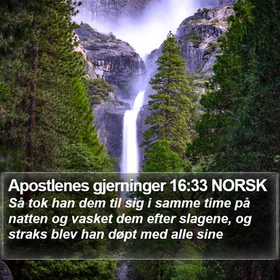 Apostlenes gjerninger 16:33 NORSK Bible Verse Image