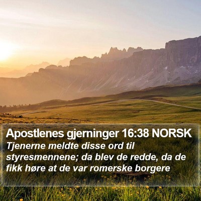 Apostlenes gjerninger 16:38 NORSK Bible Verse Image