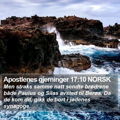 Apostlenes gjerninger 17:10 NORSK Bible Verse Image