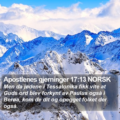 Apostlenes gjerninger 17:13 NORSK Bible Verse Image