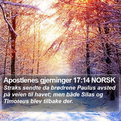 Apostlenes gjerninger 17:14 NORSK Bible Verse Image