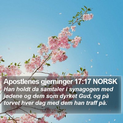Apostlenes gjerninger 17:17 NORSK Bible Verse Image