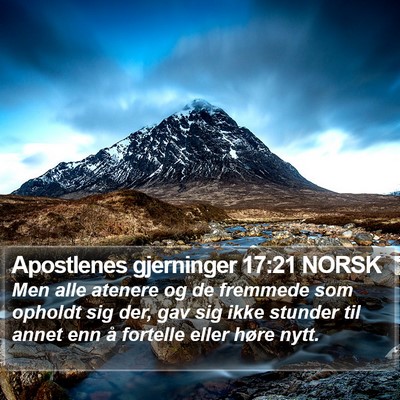 Apostlenes gjerninger 17:21 NORSK Bible Verse Image