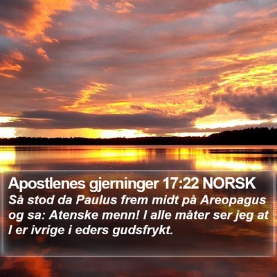 Apostlenes gjerninger 17:22 NORSK Bible Verse Image