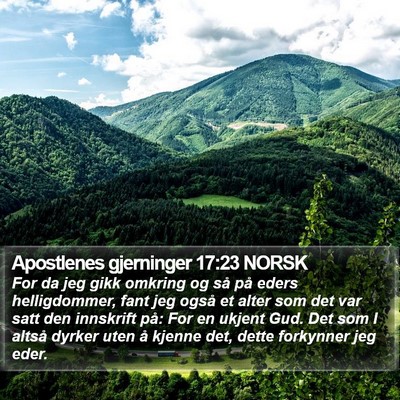 Apostlenes gjerninger 17:23 NORSK Bible Verse Image
