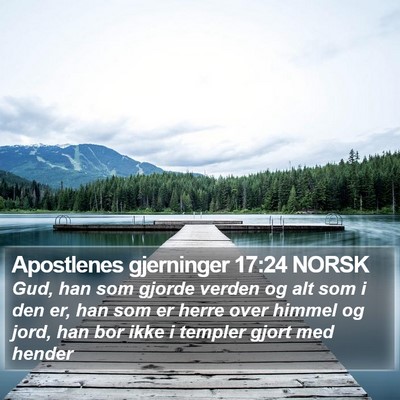Apostlenes gjerninger 17:24 NORSK Bible Verse Image