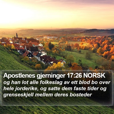 Apostlenes gjerninger 17:26 NORSK Bible Verse Image