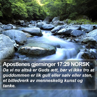 Apostlenes gjerninger 17:29 NORSK Bible Verse Image