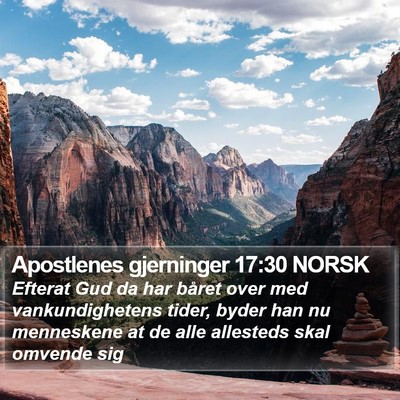 Apostlenes gjerninger 17:30 NORSK Bible Verse Image