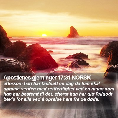 Apostlenes gjerninger 17:31 NORSK Bible Verse Image