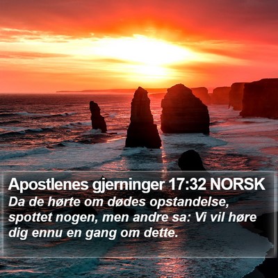 Apostlenes gjerninger 17:32 NORSK Bible Verse Image