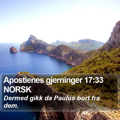 Apostlenes gjerninger 17:33 NORSK Bible Verse Image