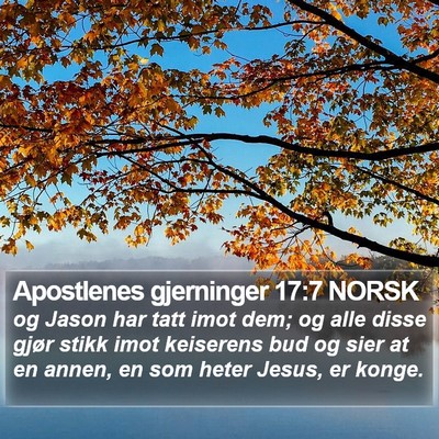 Apostlenes gjerninger 17:7 NORSK Bible Verse Image