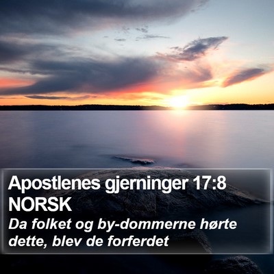Apostlenes gjerninger 17:8 NORSK Bible Verse Image