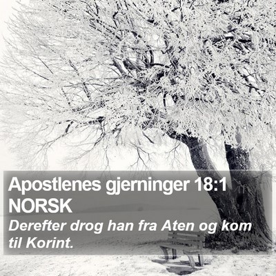 Apostlenes gjerninger 18:1 NORSK Bible Verse Image