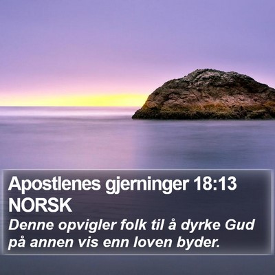 Apostlenes gjerninger 18:13 NORSK Bible Verse Image