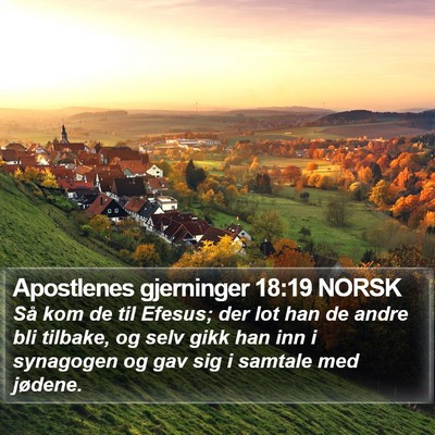 Apostlenes gjerninger 18:19 NORSK Bible Verse Image