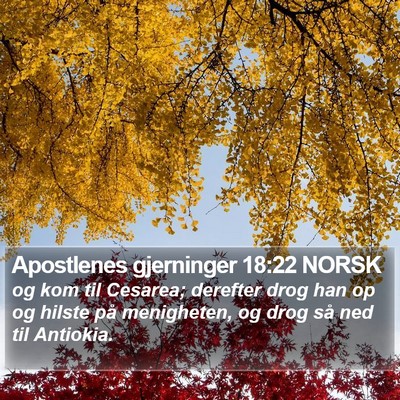Apostlenes gjerninger 18:22 NORSK Bible Verse Image