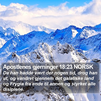 Apostlenes gjerninger 18:23 NORSK Bible Verse Image
