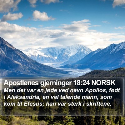 Apostlenes gjerninger 18:24 NORSK Bible Verse Image