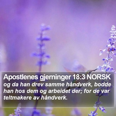 Apostlenes gjerninger 18:3 NORSK Bible Verse Image