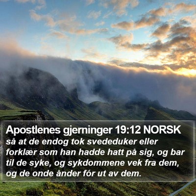 Apostlenes gjerninger 19:12 NORSK Bible Verse Image