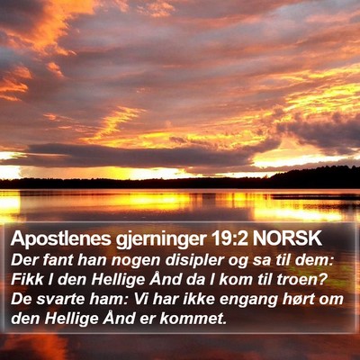 Apostlenes gjerninger 19:2 NORSK Bible Verse Image