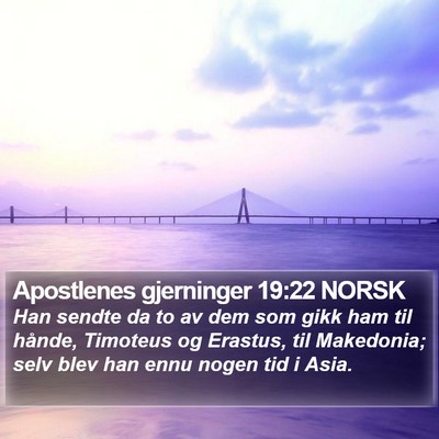 Apostlenes gjerninger 19:22 NORSK Bible Verse Image