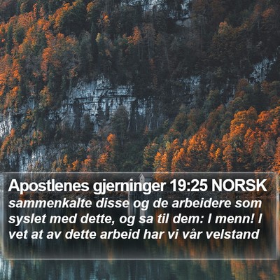 Apostlenes gjerninger 19:25 NORSK Bible Verse Image