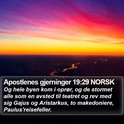 Apostlenes gjerninger 19:29 NORSK Bible Verse Image