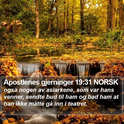 Apostlenes gjerninger 19:31 NORSK Bible Verse Image