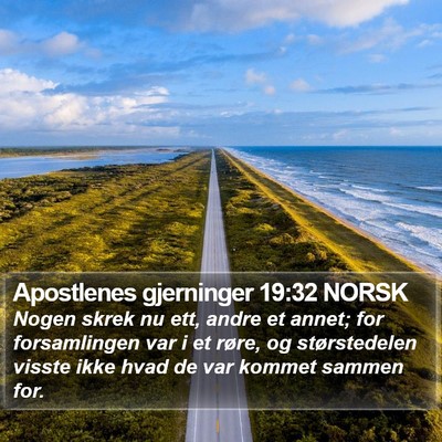 Apostlenes gjerninger 19:32 NORSK Bible Verse Image