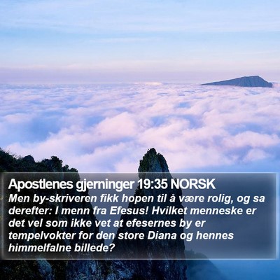 Apostlenes gjerninger 19:35 NORSK Bible Verse Image