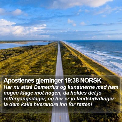 Apostlenes gjerninger 19:38 NORSK Bible Verse Image