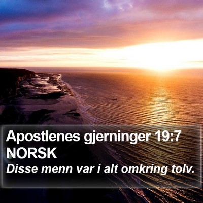 Apostlenes gjerninger 19:7 NORSK Bible Verse Image