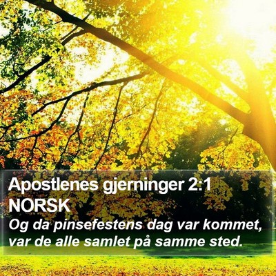 Apostlenes gjerninger 2:1 NORSK Bible Verse Image