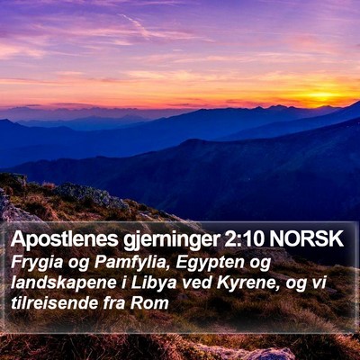 Apostlenes gjerninger 2:10 NORSK Bible Verse Image
