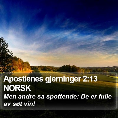 Apostlenes gjerninger 2:13 NORSK Bible Verse Image